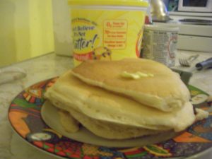 Pancake breakfast at the hostel